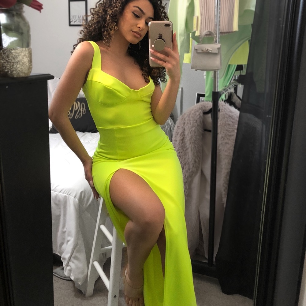 Neon maxi dress